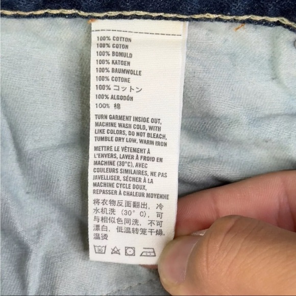 Abercrombie & Fitch 34x32 The A&F Boot Faded Denim Blue Jeans Button-Fly Bootcut - Picture 8 of 13